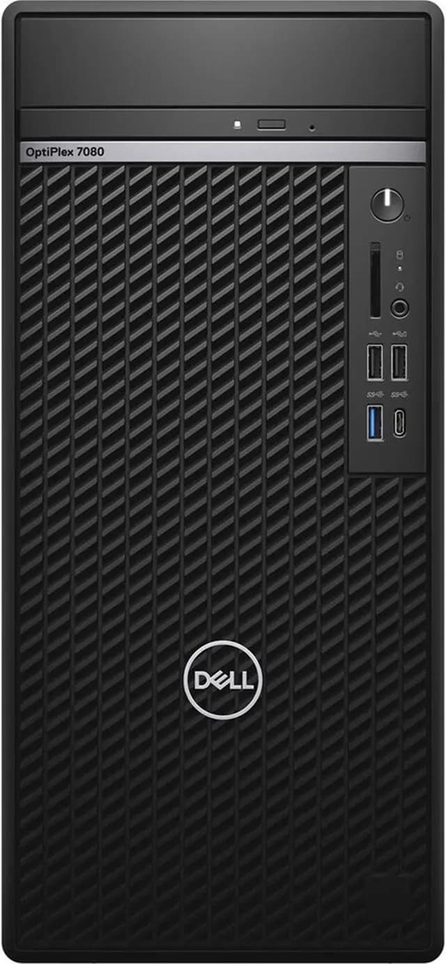 Dell Optiplex 7080 Tower 8GB 256GB SSD Core i5-10500 3.1GHz Win10P, Black