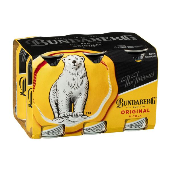 Bundaberg Original Rum & Cola Can 375ml