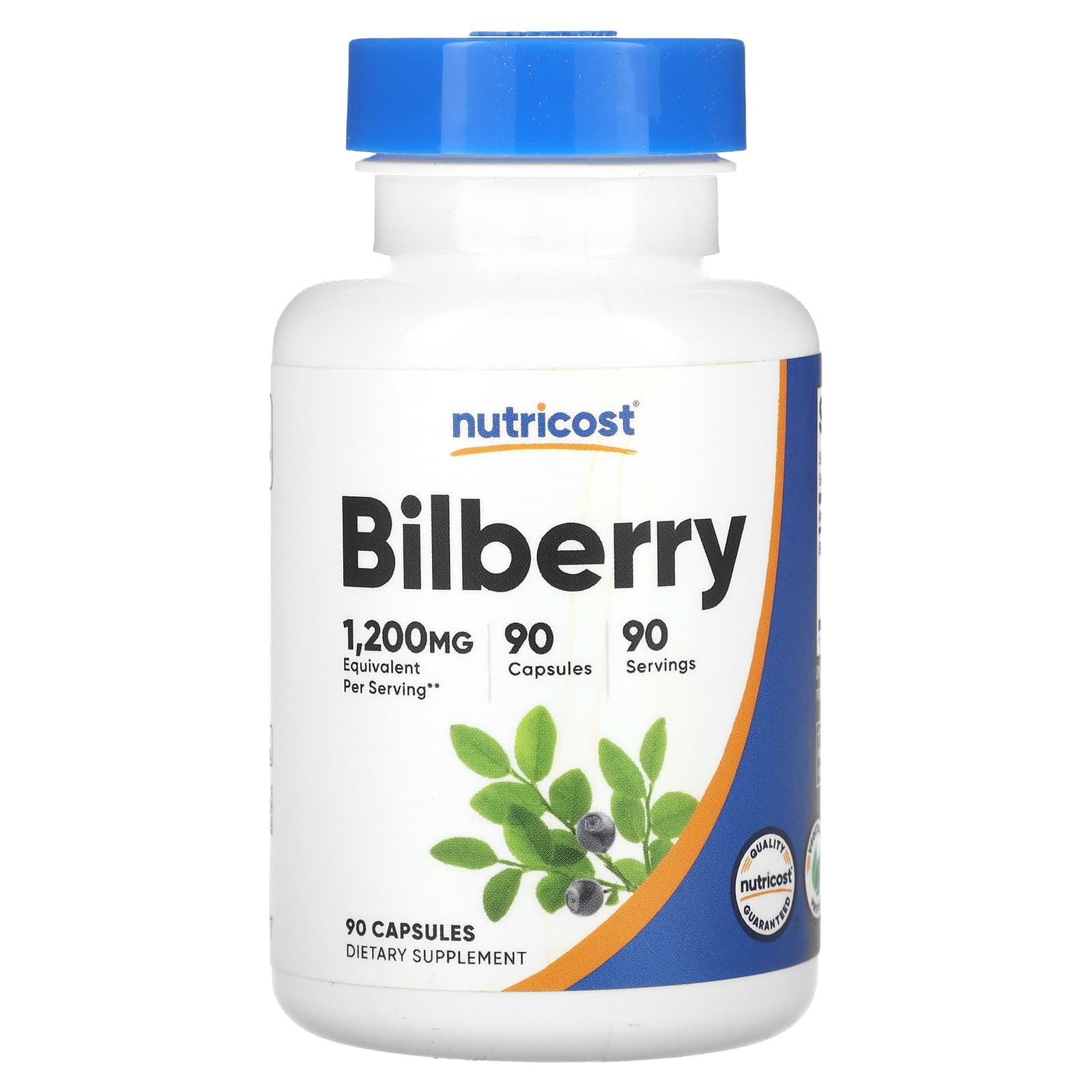 Nutricost Bilberry Capsules 1200mg (90 Veggie Capsules) - Gluten Free