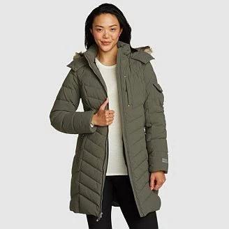 Eddie Bauer Women's Winter Coat Sun Valley Down Parka Puffer Jacket - Spruce - Size S