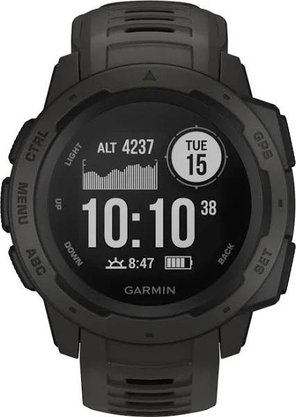 Garmin Instinct Rugged GPS Smartwatch - Graphite