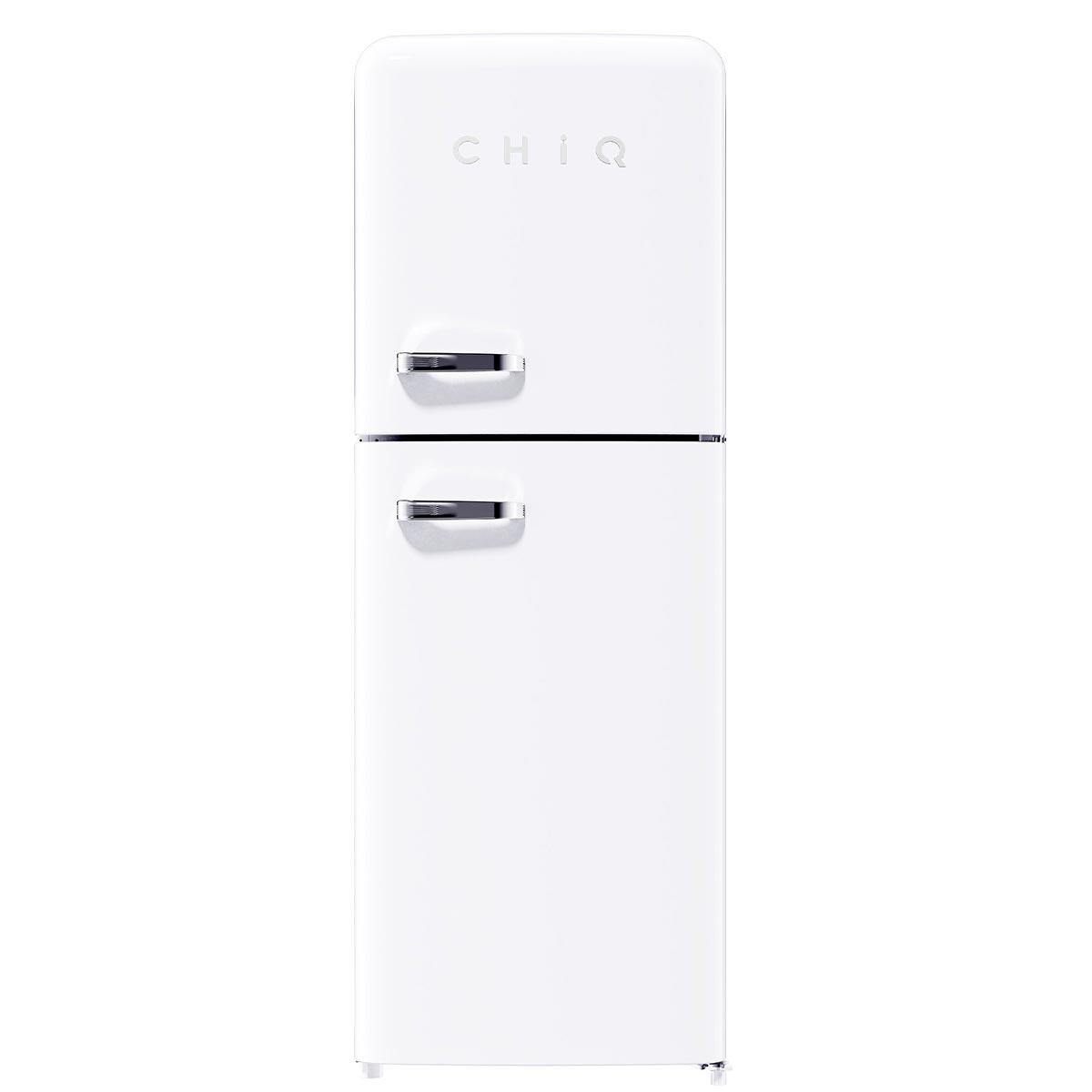 CHiQ 202 Litre Retro Style Top Mount Fridge - White