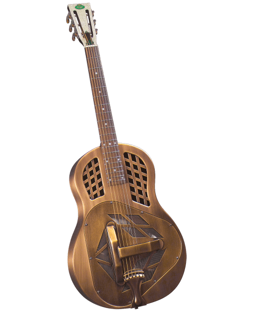 Regal RC-56 Metal Body Tricone Resophonic Guitar - Copper-Plated Brass