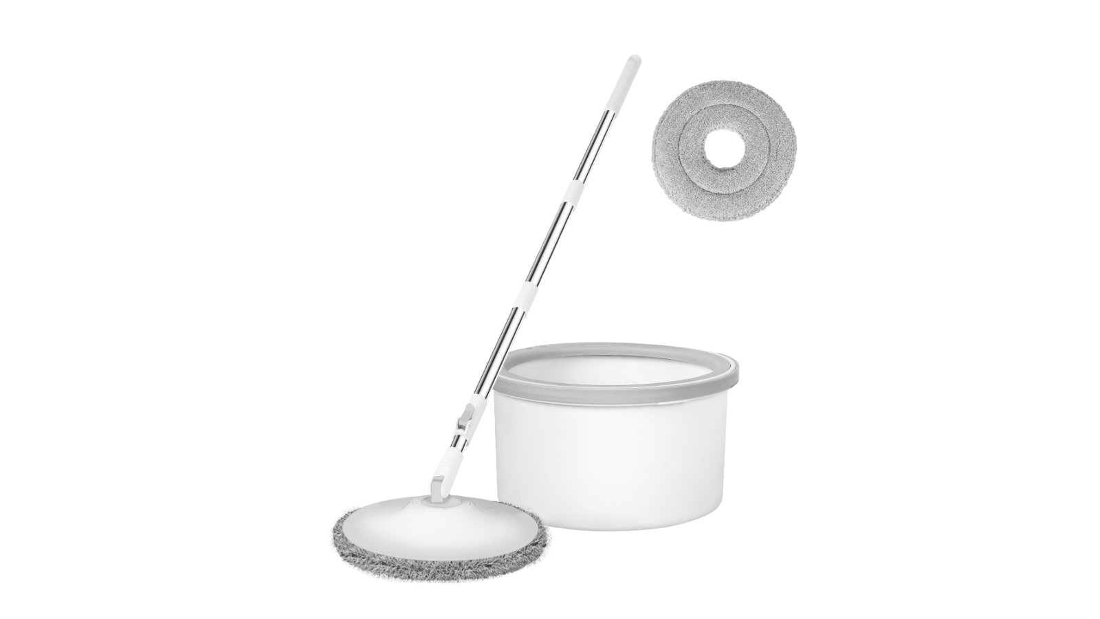 Cleanflo Spin Mop and Bucket Set Dry Wet 360 Rotating Floor Cleaning 2 Heads
