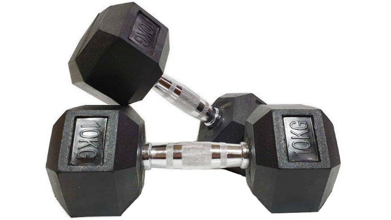 Morgan Rubber Hex Dumbbells - Pair [10Kg]