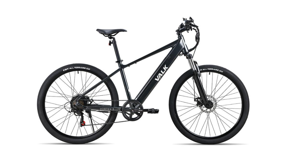 VALK 2023 Vortex 3 Electric Bike Medium Frame Mountain Ebike, Gunmetal Grey