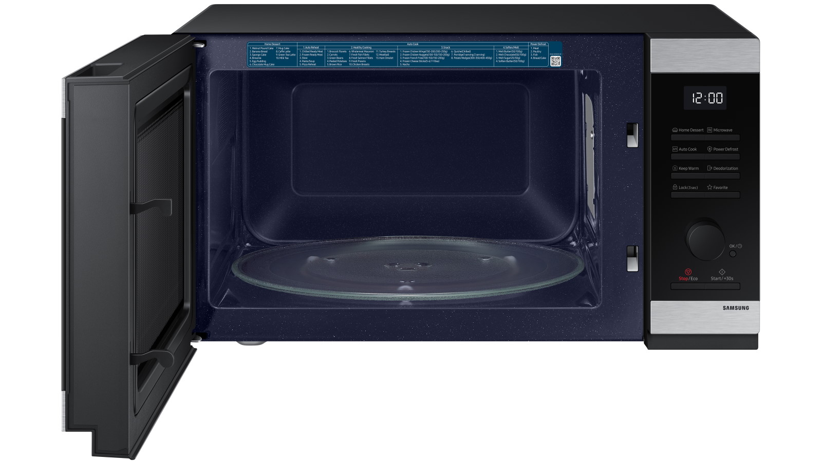 Samsung 40L Microwave with Dial & Button Control - Stainless Steel