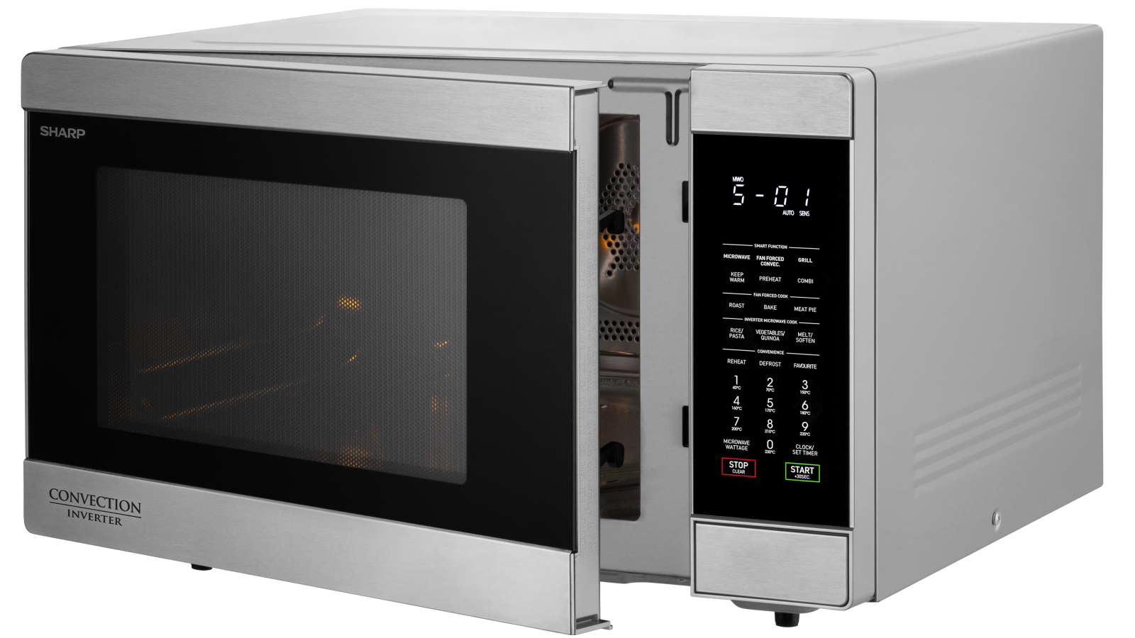 Sharp 42L 1100W Convection Inverter Microwave Stainless Steel