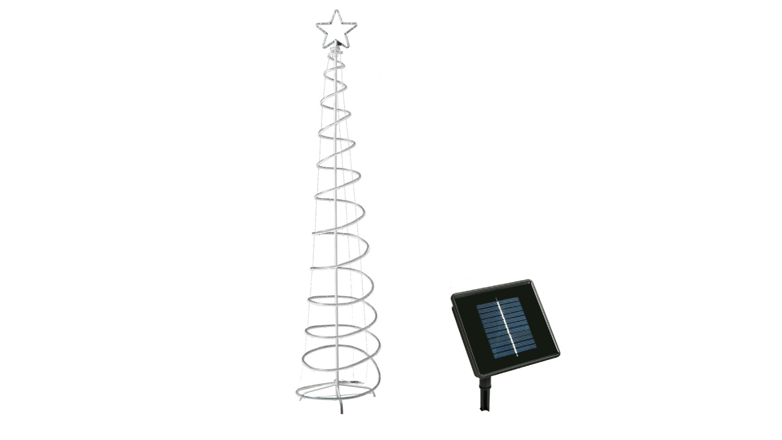 Jingle Jollys 2.4m Led Christmas Tree Solar Motif Lights 8 Modes Multi Colour
