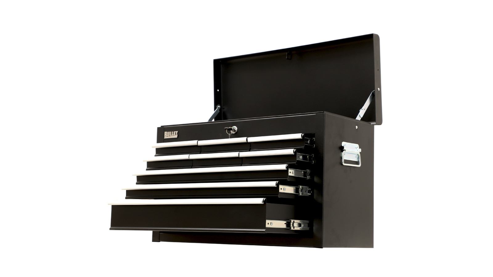 Bullet Pro 9 Drawer Tool Box Chest Organiser Mechanic Garage Storage Toolbox Set - Black