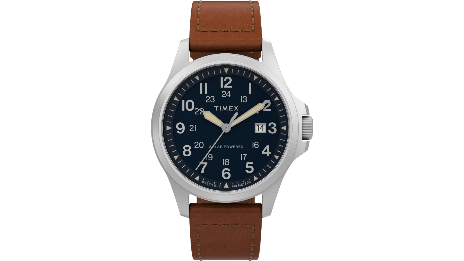 Timex Expedition North Field Post Solar 41mm Leather Strap Watch TW2V03600