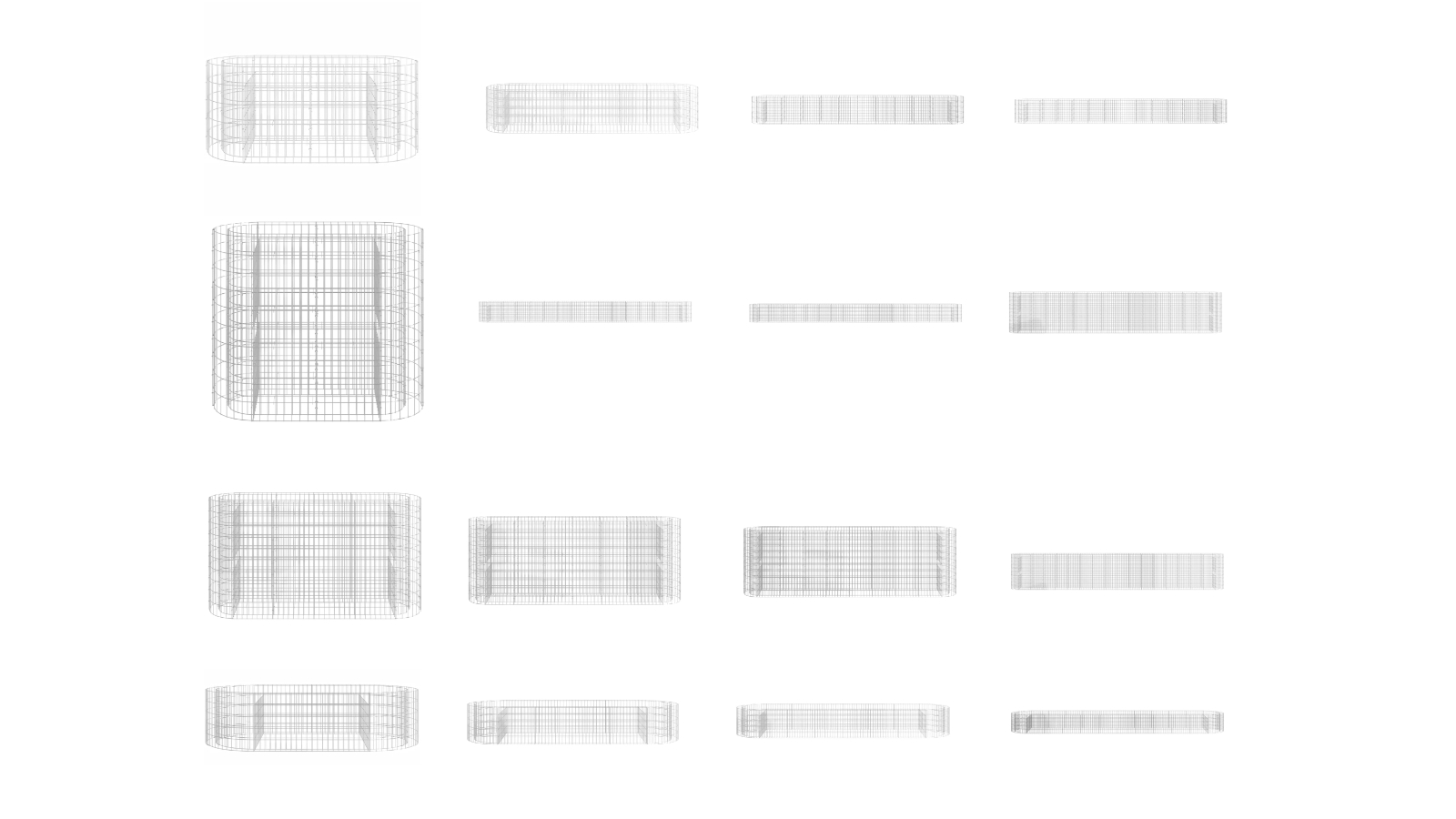NNEVL Gabion Raised Bed Galvanised Iron 120x50x50 cm