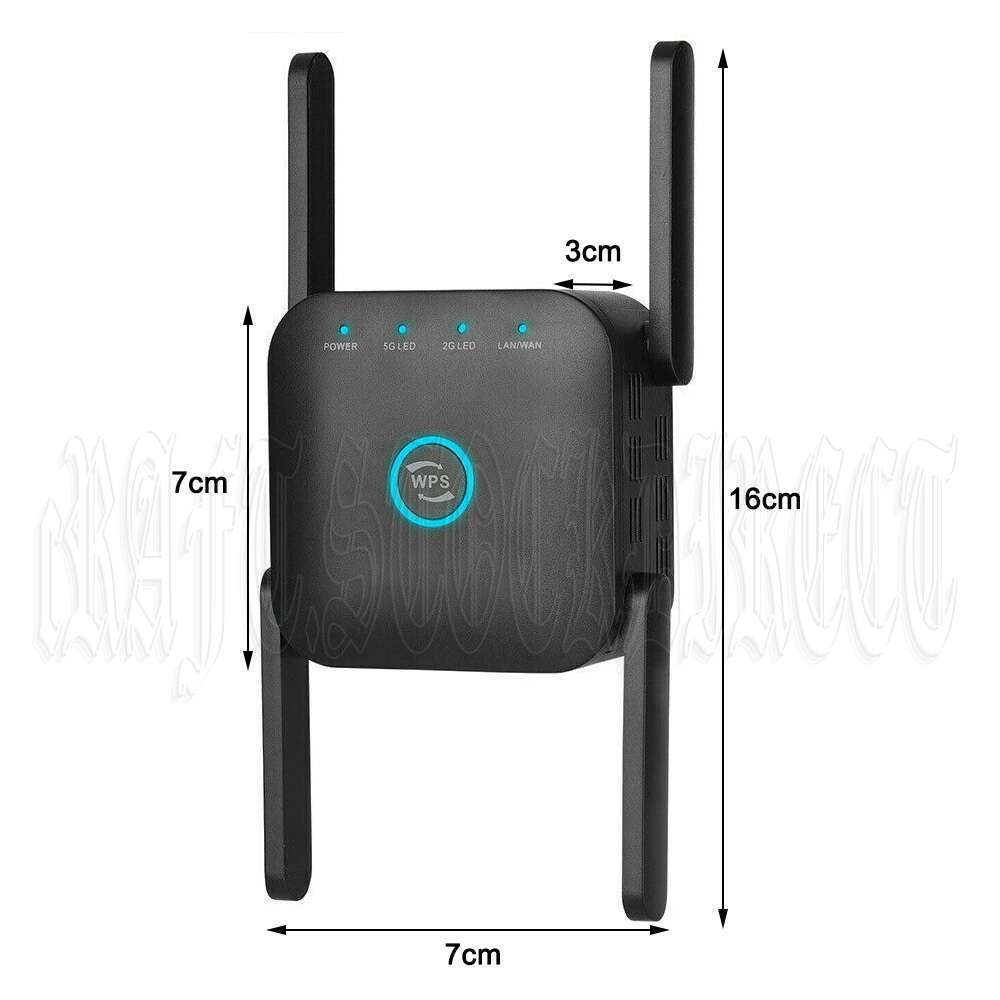 1200Mbps Dual Band Wireless Wifi Extender Repeater Router Range Signal Booster