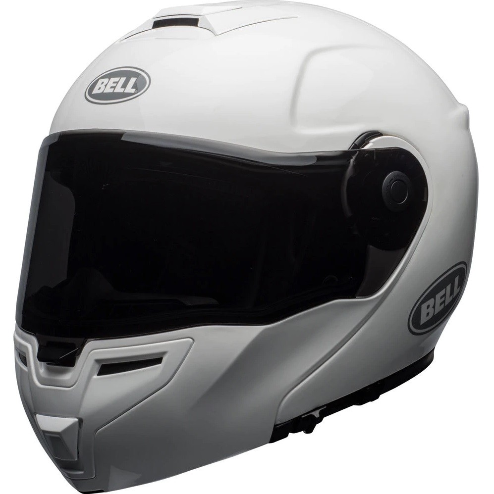 Bell SRT Solid Modular Motorcycle Helmet - Team Motorcycle Gloss White / M