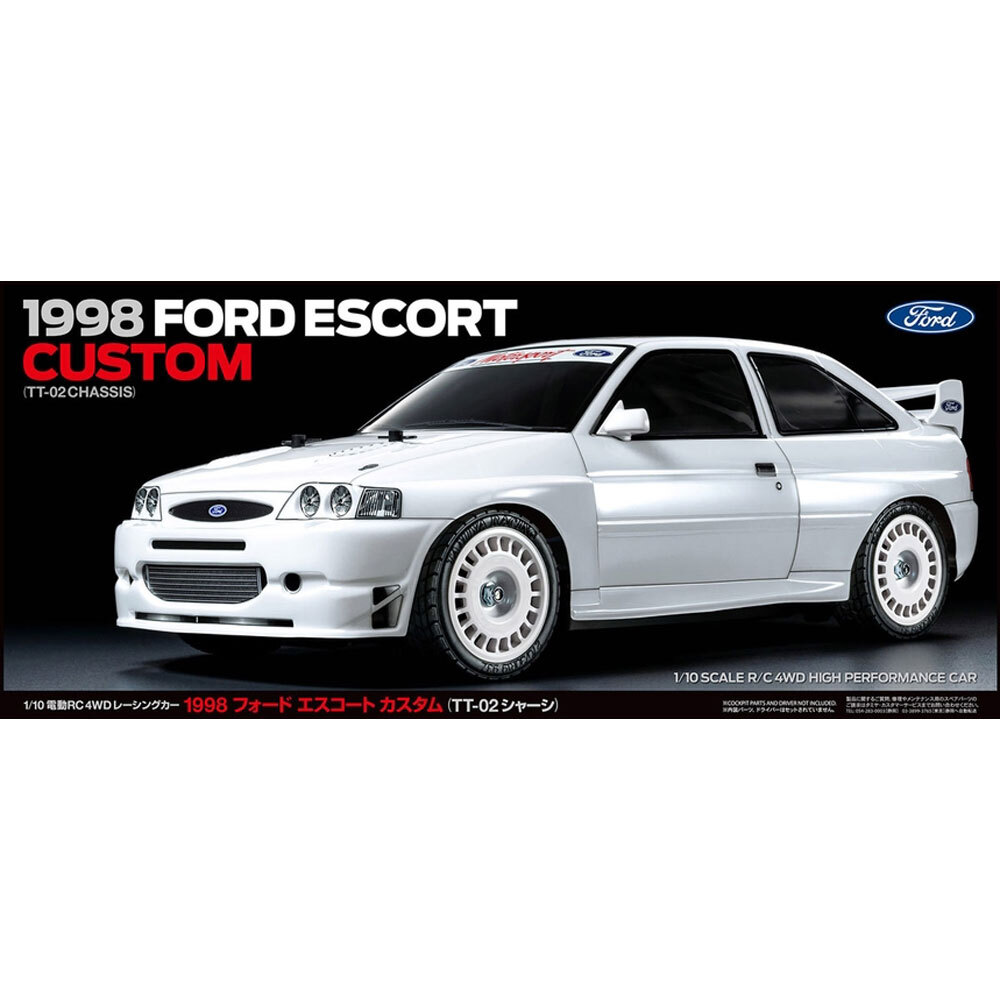Tamiya 58691 1/10 1998 Ford Escort Custom Tt-02 On-Road Rc Car Kit