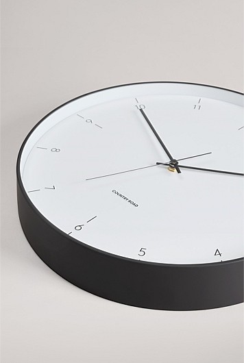 Country Road Della Large Clock - Black