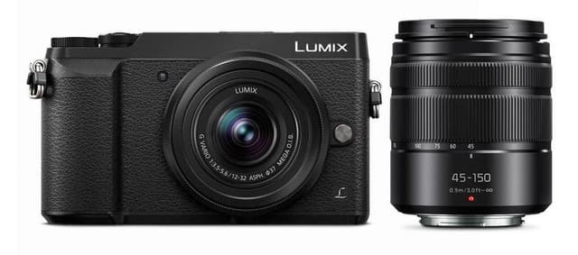 Panasonic LUMIX GX85 16 MP Digital Camera - Black (Kit w/ 12-32mm and 45-150mm Lenses)