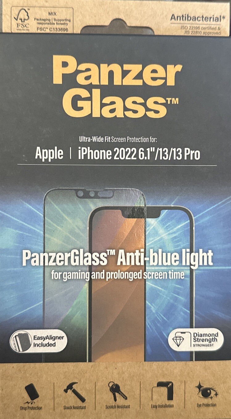 PanzerGlass Ultra-Wide Fit Anti-Bluelight Screen Protector For iPhone 14
