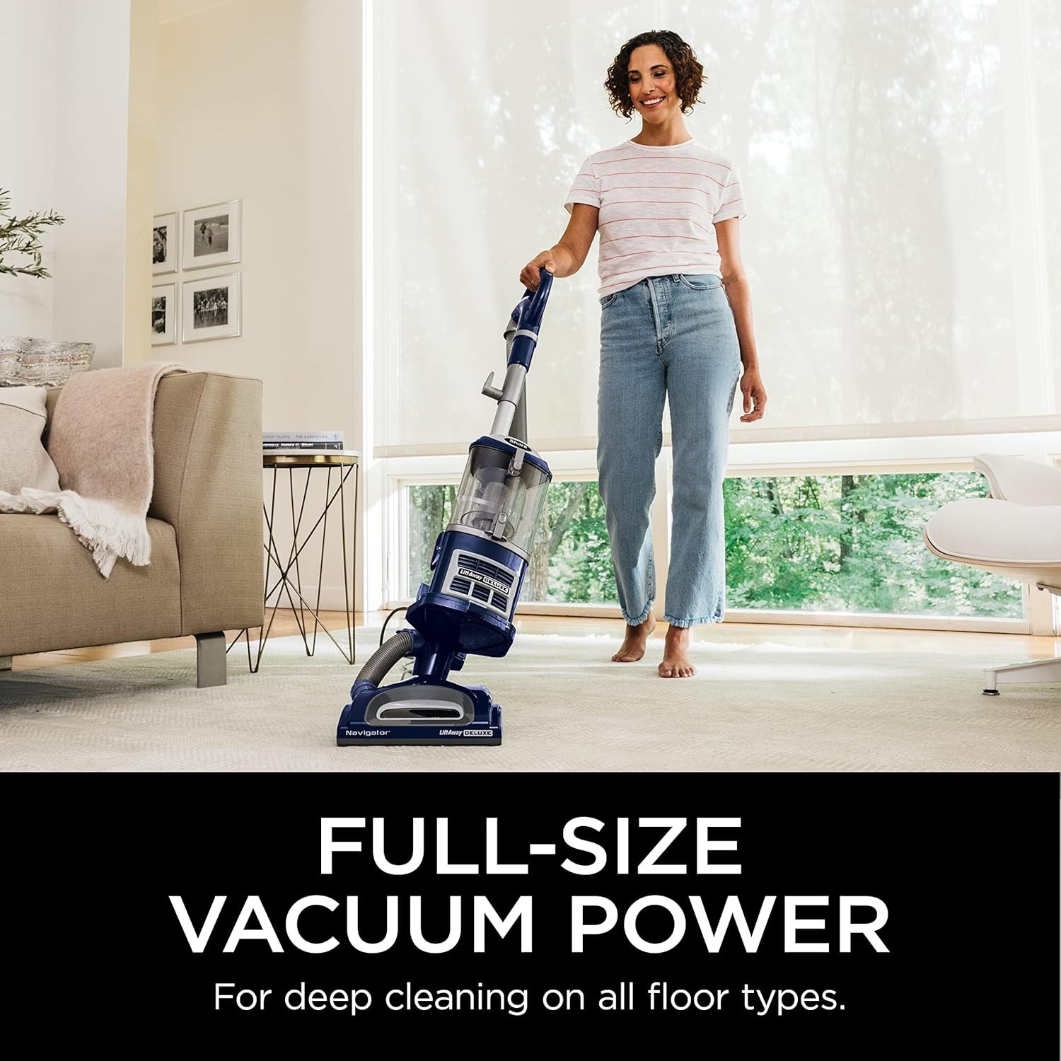 Shark Navigator Lift-Away Deluxe Upright Vacuum Cleaner - Blue