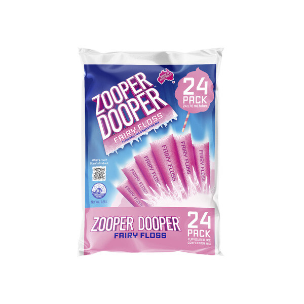 Zooper Dooper Fairy Floss 24x70ml 24 Pack