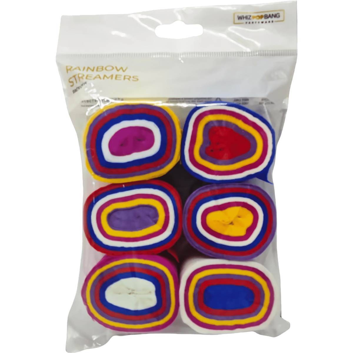 Korbond Rainbow Streamers 6 Pack