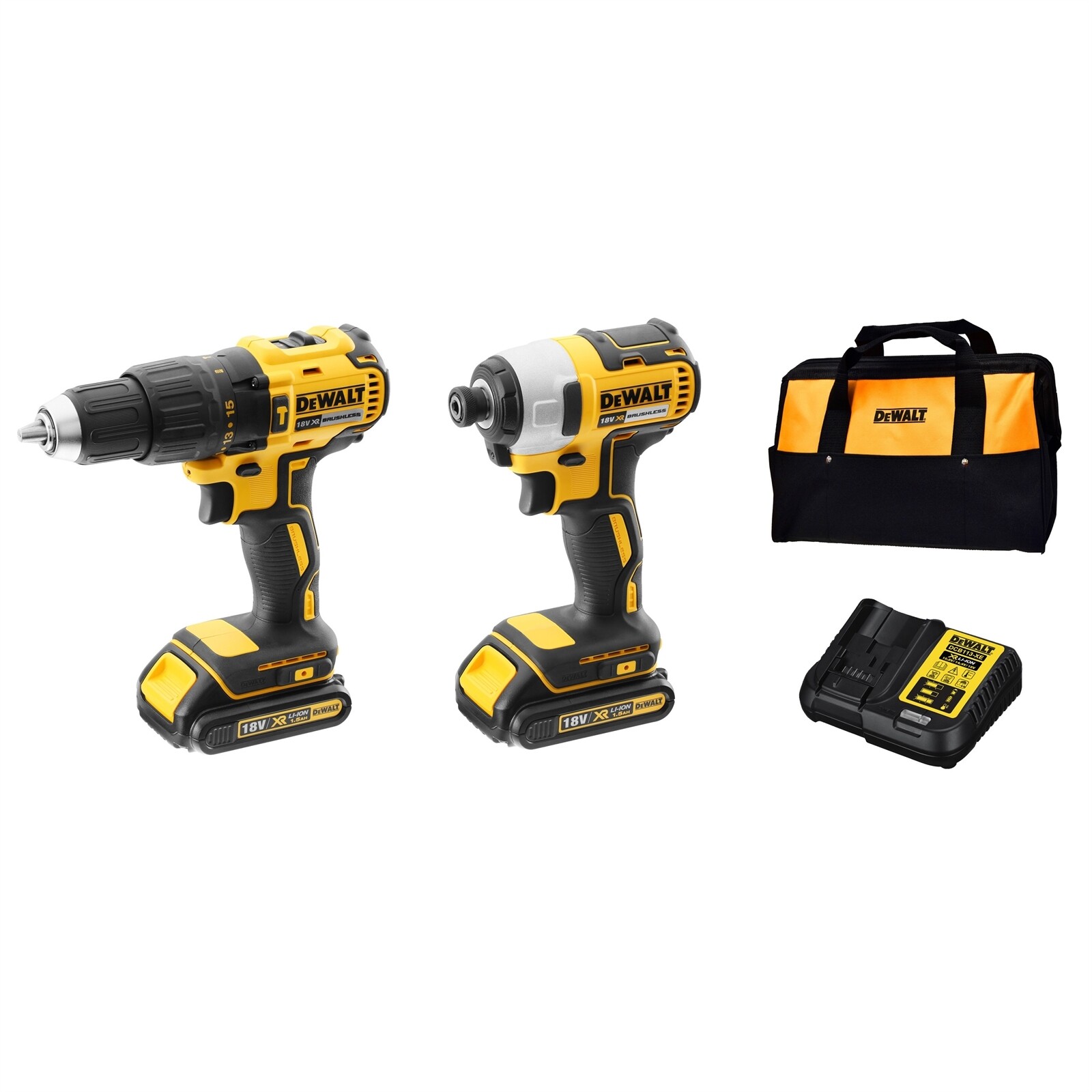 DeWalt DCK2060D2-XE 18V 2.0Ah XR Brushless Combo Kit - 2 Piece