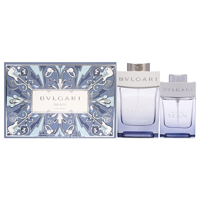 Bvlgari Man Glacial Essence For Men - 2 PC Gift Set 100ml Eau De Parfum Spray 15ml Eau De Parfum Spray 100ml