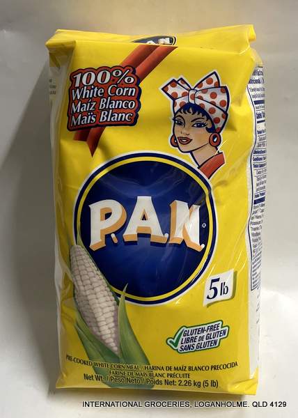 P.A.N. White Corn Meal Pre-Cooked Gluten Free and Kosher Flour for AR