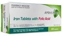 Apohealth Iron with Folic Acid 60 Tablets