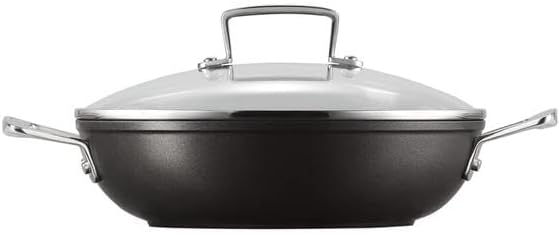 Le Creuset Non-Stick Shallow Casserole with Glass Lid 24 cm
