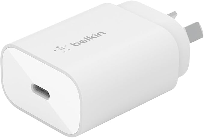 Belkin BoostCharge USB-C PD 3.0 PPS Wall Charger 25W + USB-C Cable | White