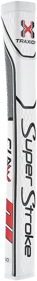 SuperStroke Traxion Claw 1.0 Putter Grip - White/Red/Grey