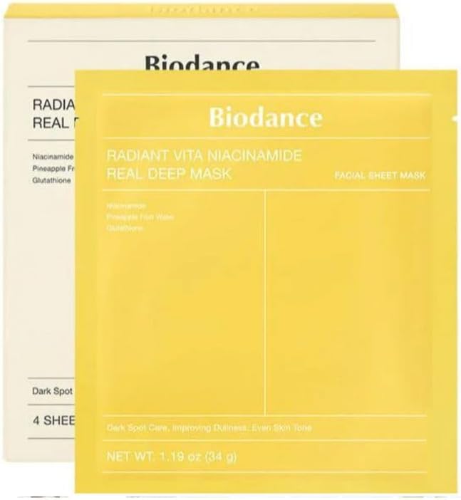 Biodance Radiant Vita Niacinamide Real Deep Mask 34g x 4