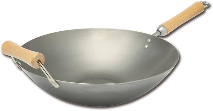 D Line Carbon Steel Wok 36cm
