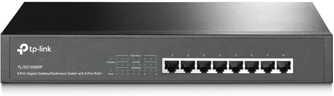 TP-Link TL-SG1008MP 8-Port PoE+ Gigabit Desktop/Rackmount Switch