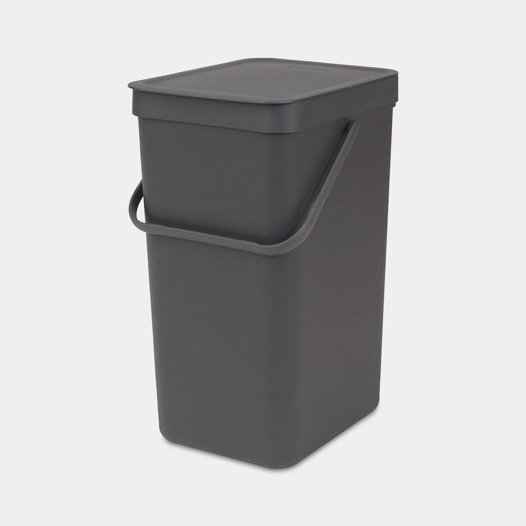 Brabantia Sort & Go Waste Bin, 16 Litre, Grey