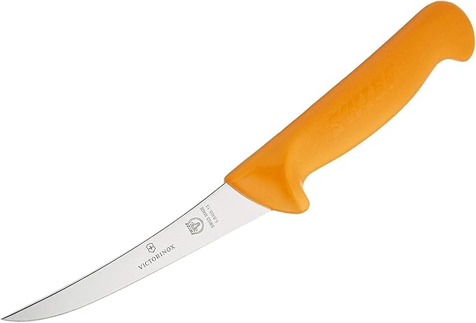 Swibo Curved Blade Boning Knife 13cm Orange