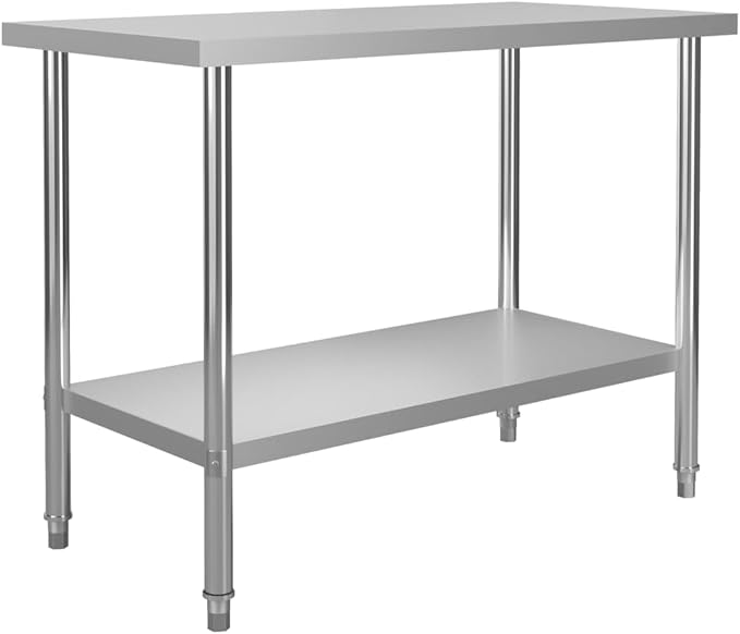 vidaXL - Kitchen Work Table Stainless Steel - 120x60x85 cm