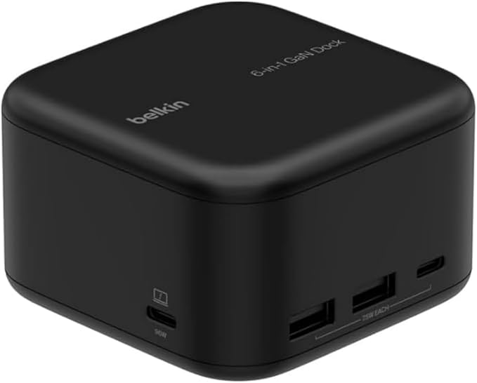 Belkin 6 In 1 Core Gan Dock Usb-c Cable Clear