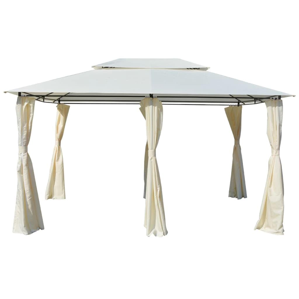 Garden Marquee With Curtains 4x3 M - White