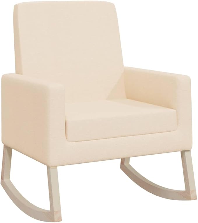 vidaXL Rocking Chair Cream Fabric