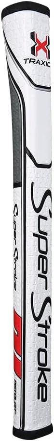 SuperStroke Traxion Pistol GT Tour Putter Grip, White/Red/Grey