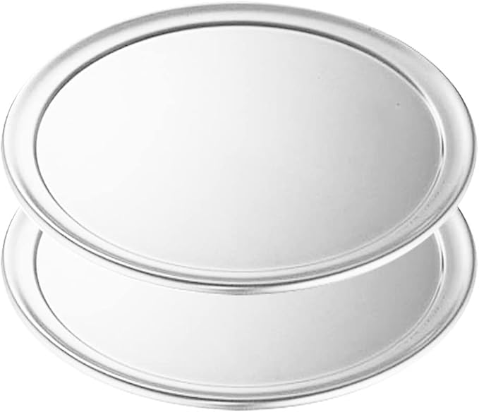 SOGA 2x 8-Inch Round Aluminum Steel Pizza Tray Home Oven Baking Plate Pan