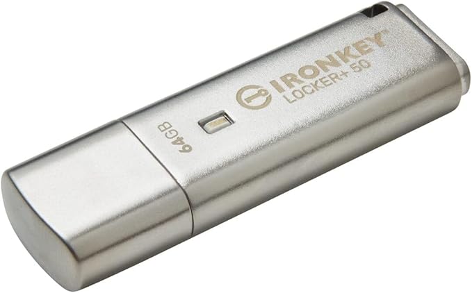 Kingston IronKey Locker+ 50 - USB Flash Drive - Encrypted - 128 GB - USB 3.2 Gen 1