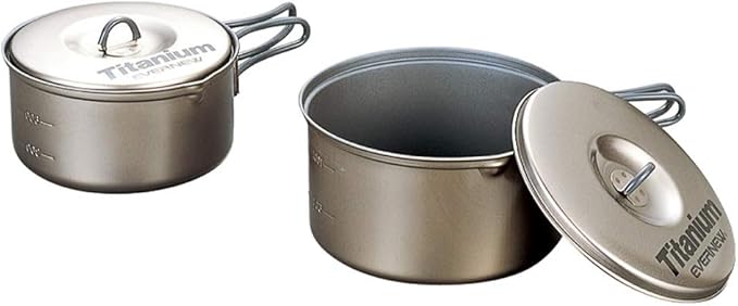 Evernew Titanium Non-stick Pot Set-Medium