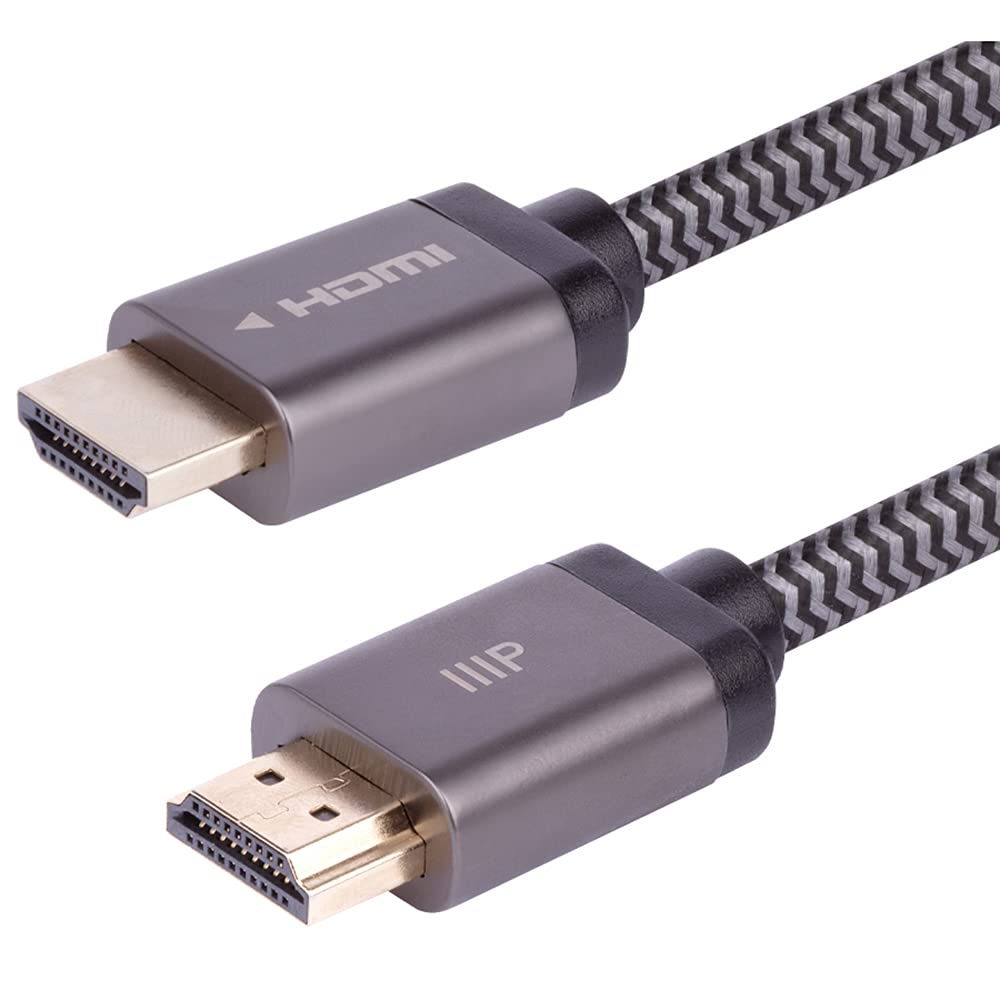 Monoprice 8K Certified Braided Ultra High Speed HDMI Cable, 10ft, Black