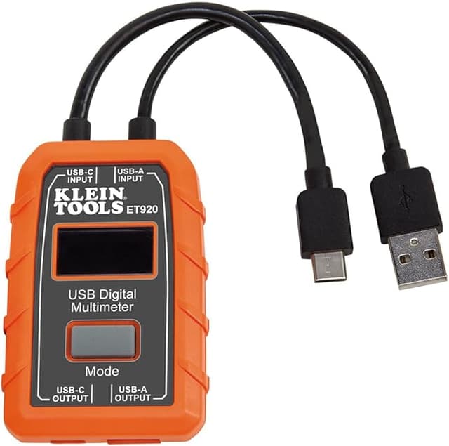 Klein Tools ET920 USB Digital Meter, USB-A and USB-C