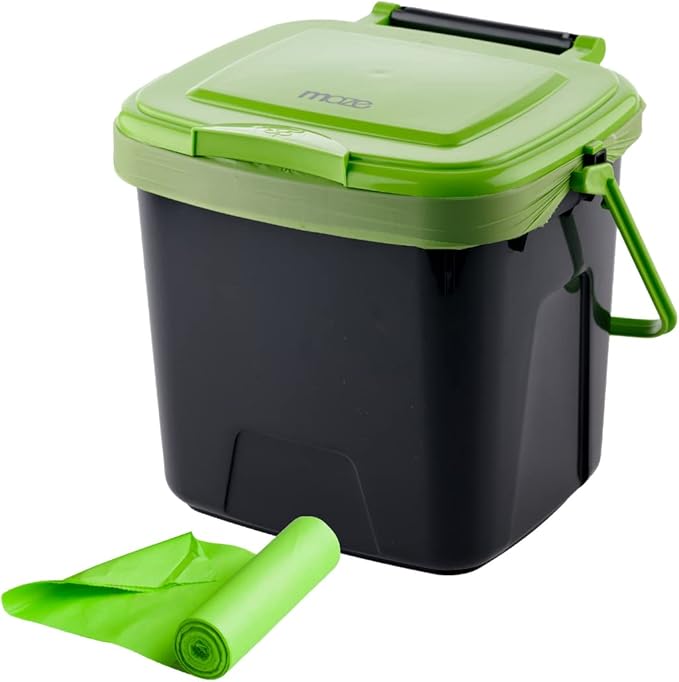 Maze Compost Caddy with Compostable Bags 7L