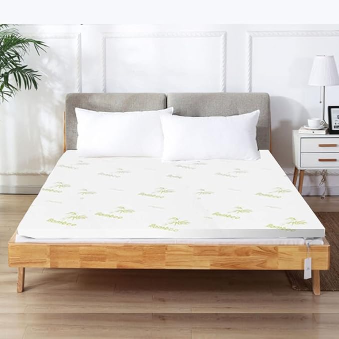 6cm Memory Foam Topper with Bamboo Mattress Cover - Queen