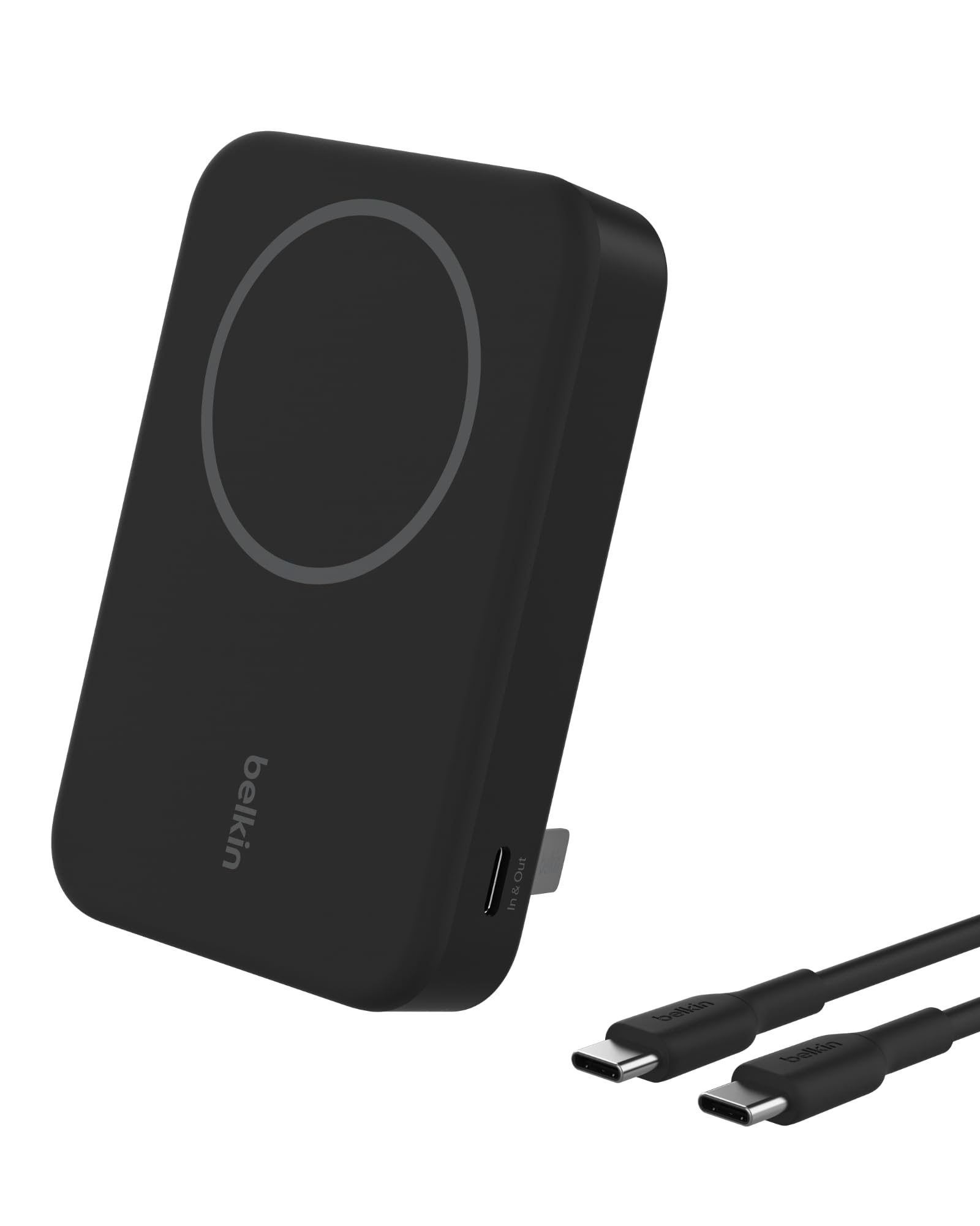 Belkin BPD008BTWH Magnetic Power Bank with Qi2 15W 10K - White